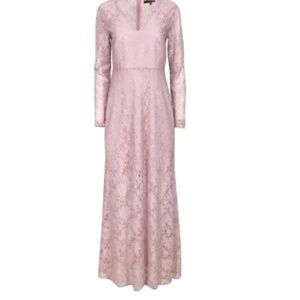 NWT BCBGMaxAzria Lavender Lace Gown Size: 4